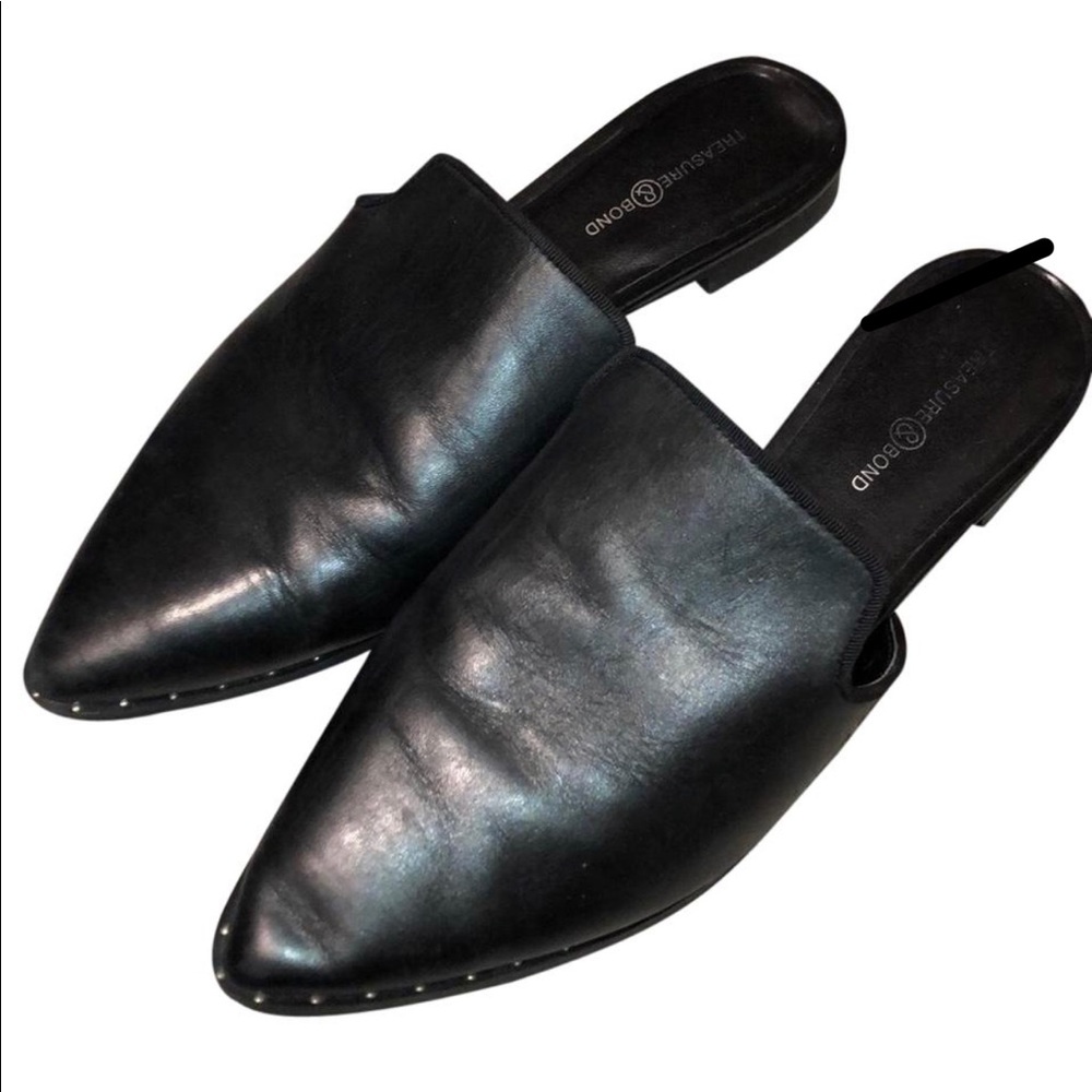 Treasure & Bond NWOT Black Leather Mule